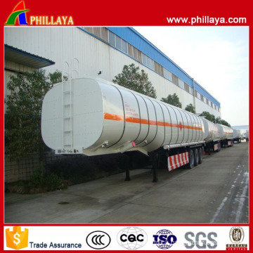 Various Capacities Tri Axle Gooseneck Type Stainless Fuel Tanker Trailer